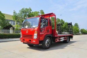這款國六挖機(jī)平板運(yùn)輸車很火，關(guān)注沒？